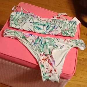 Floral print Tinibikini swinwear